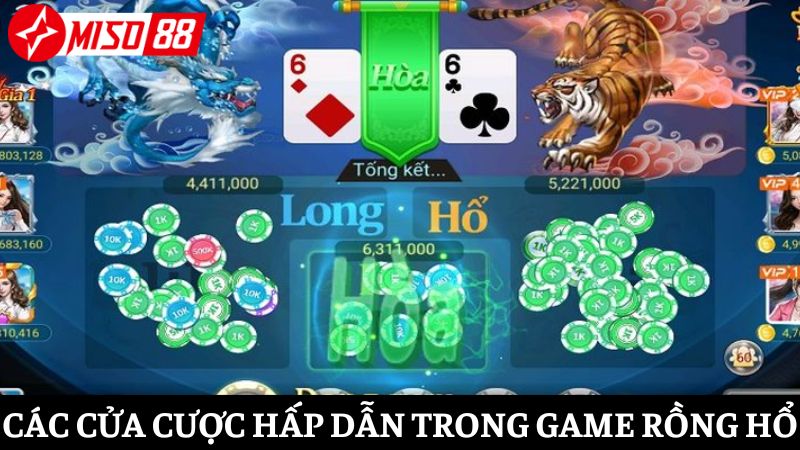 5 Lựa chọn cược đáng thử trong game Rồng Hổ
