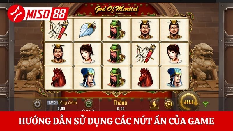 Các nút ấn trong game God Of Martial Miso88